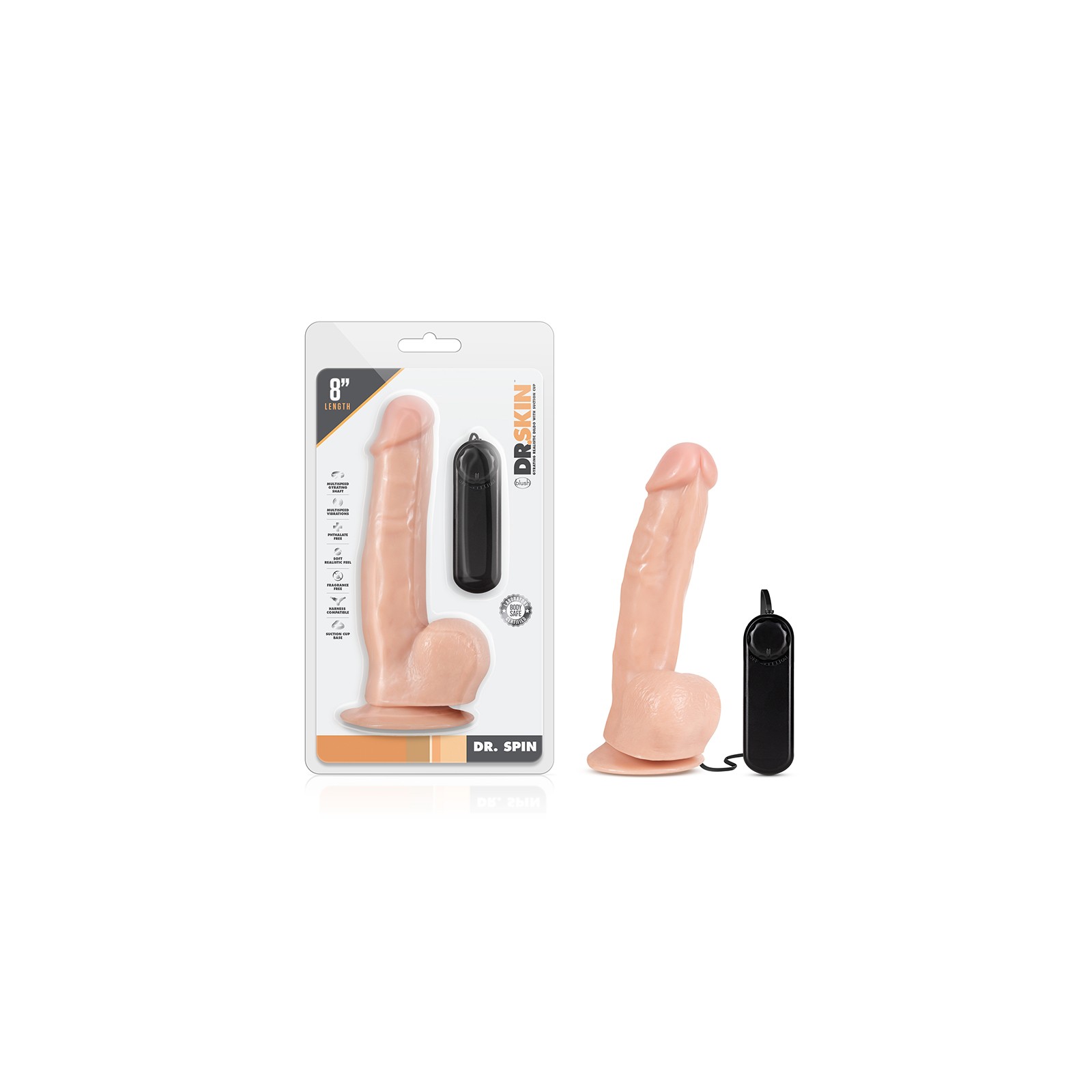 Dr. Spin Realistic Gyrating & Vibrating Dildo