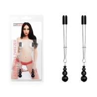 Lux Fetish Adjustable Tweezer Nipple Clips for Sensual Play