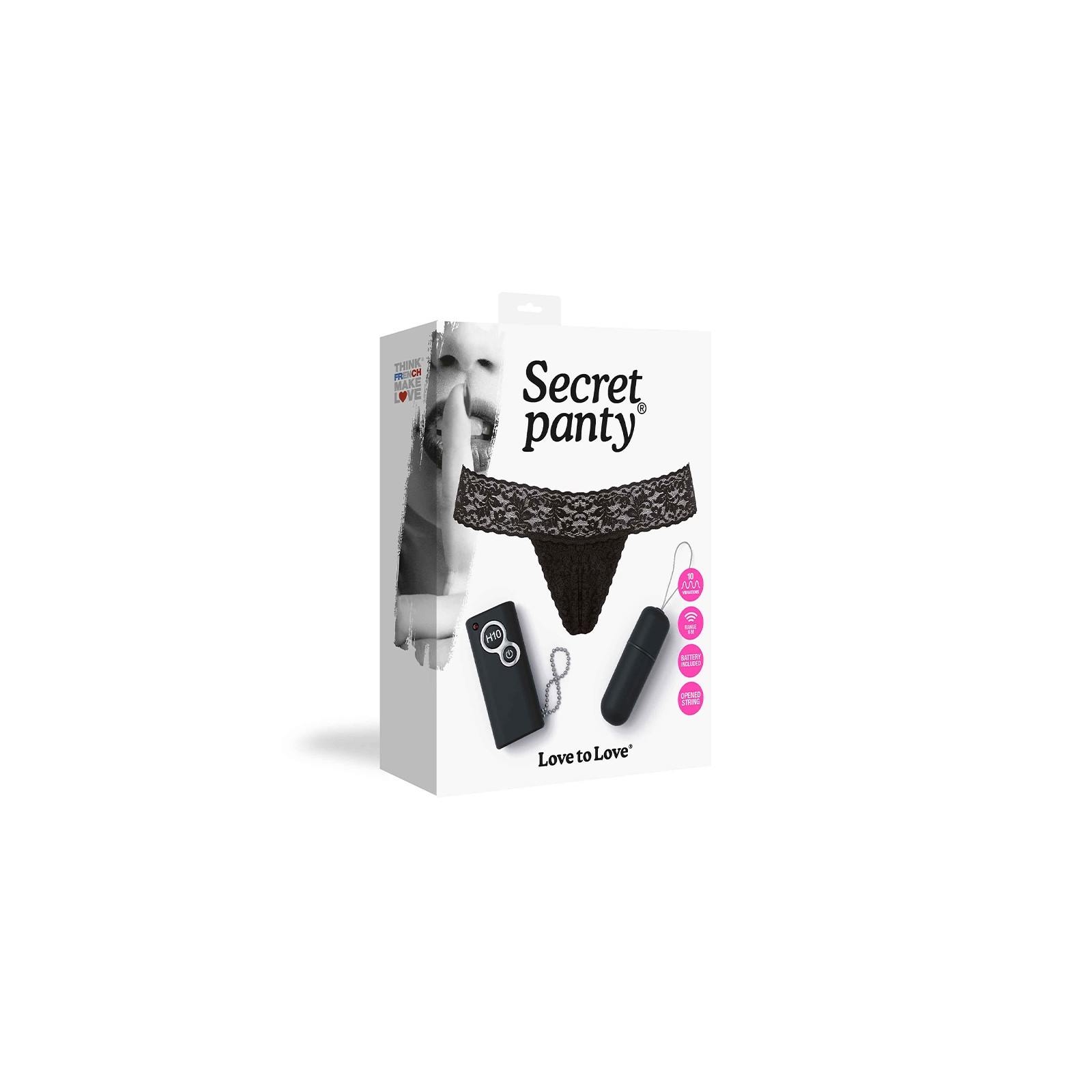 Love to Love Secret Vibrating Panty Set - Black