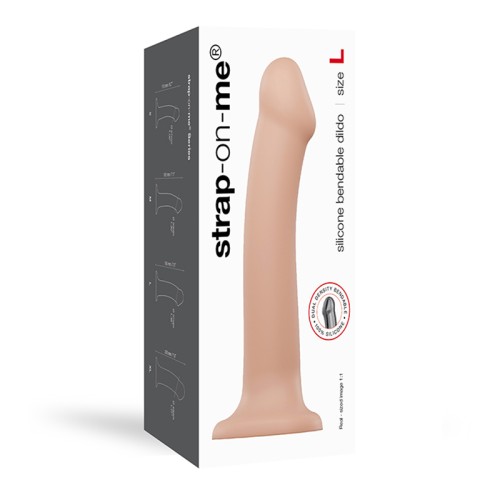 Bendable Dual-Density Silicone Dildo with Suction Cup