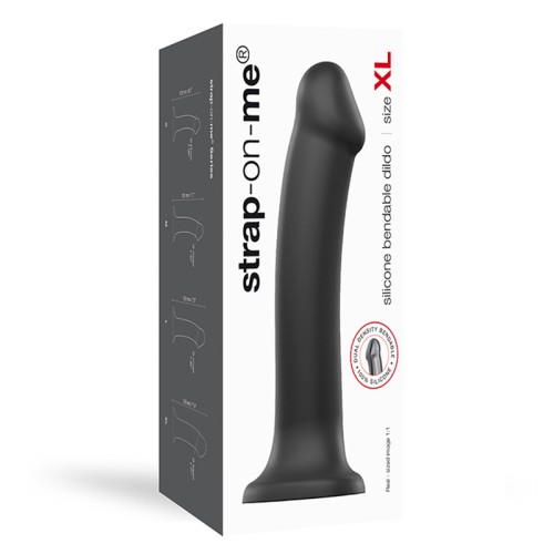 Strap-On-Me Bendable Dual-Density Dildo Suction Cup XL Black