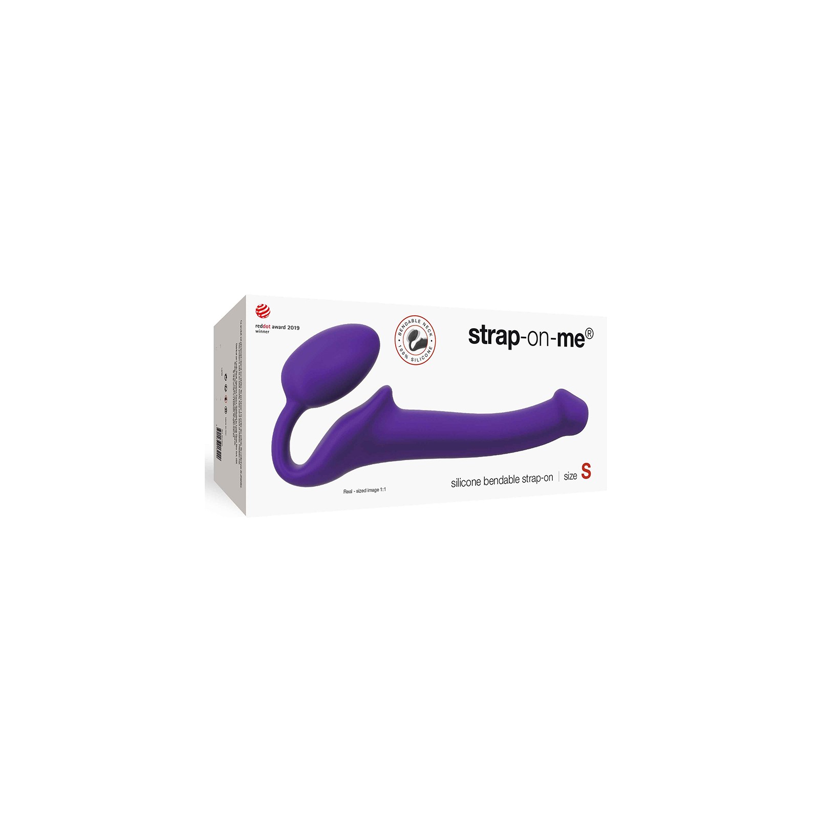 Strap-On-Me Dildo Semi-Realista Flexible de Silicona Morado S