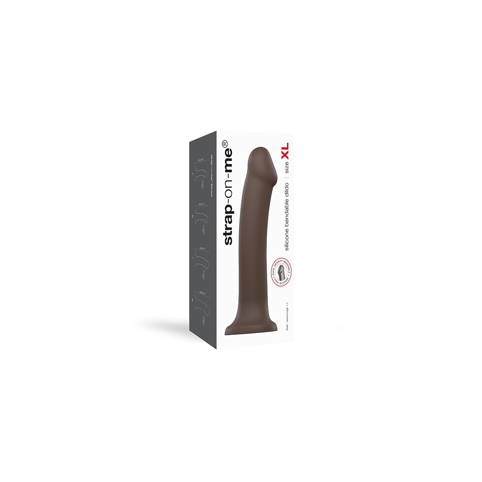 Dildo de Silicona Flexible Strap-On-Me - Chocolate XL