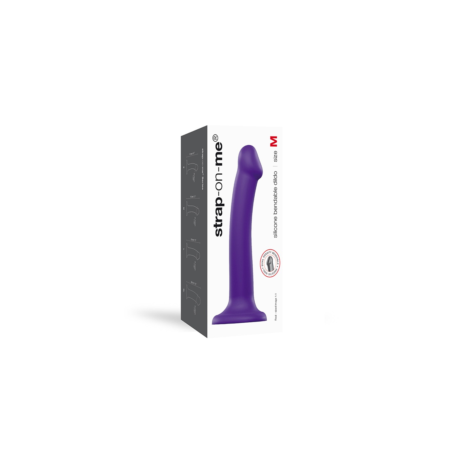 Strap-On-Me Bendable Dual-Density Silicone Dildo Purple M Buy Now