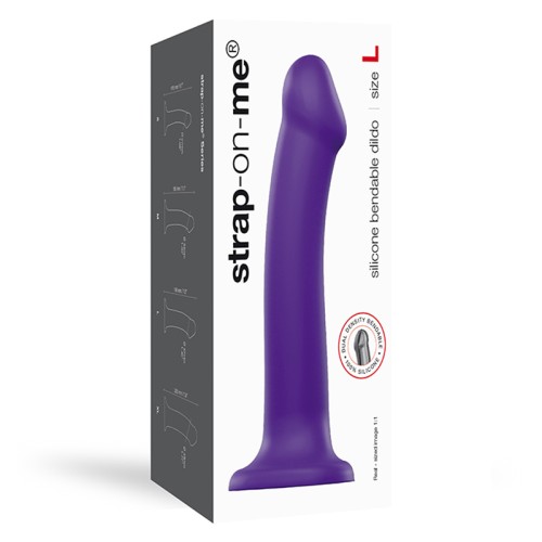 Strap-On-Me Dildo de Silicona Doble Densidad Flexible Morado