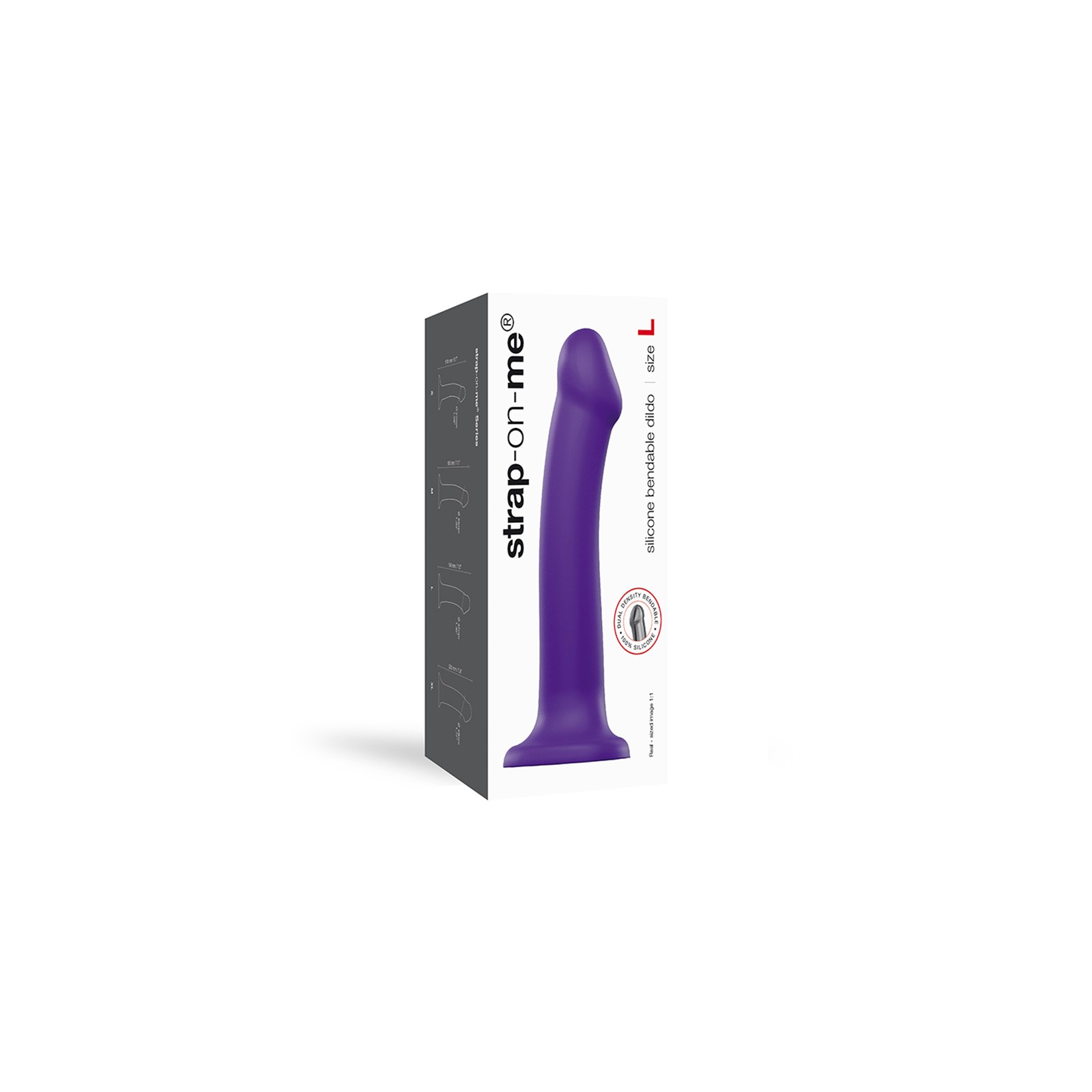 Strap-On-Me Dildo de Silicona Doble Densidad Flexible Morado