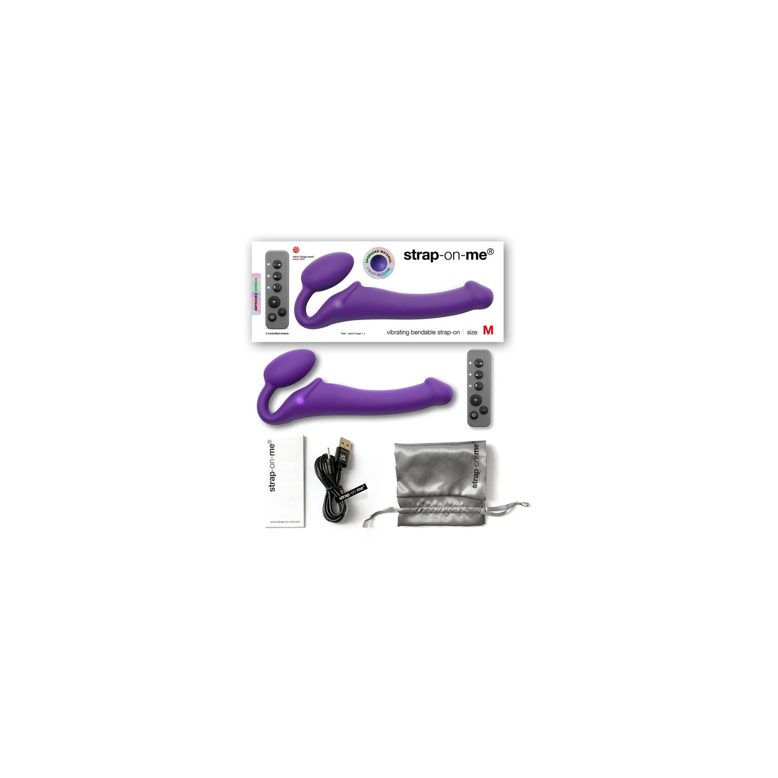 Strap-On-Me Strap-On Vibrador Recargable