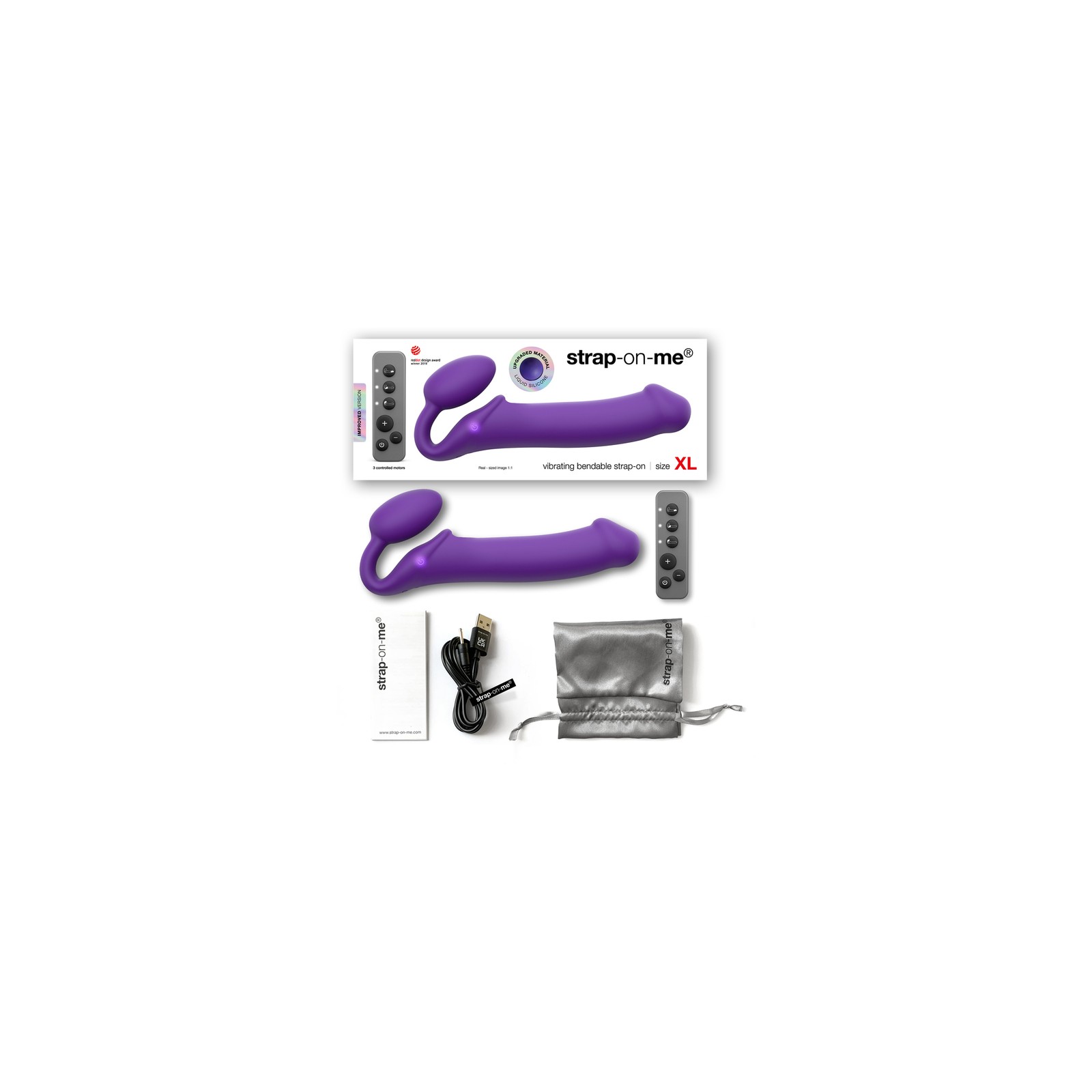 Rechargeable Remote-Controlled Strap-On Vibrator