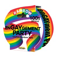 Engaygement Rainbow Caution Tape - Fun Party Decor