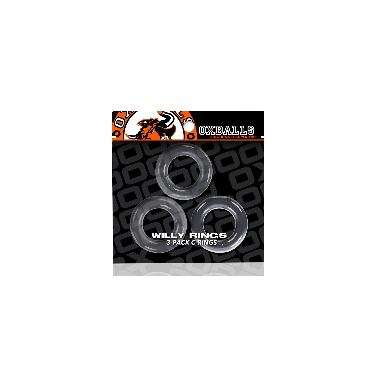 Oxballs Willy Rings 3-Pack Clear for Customizable Pleasure