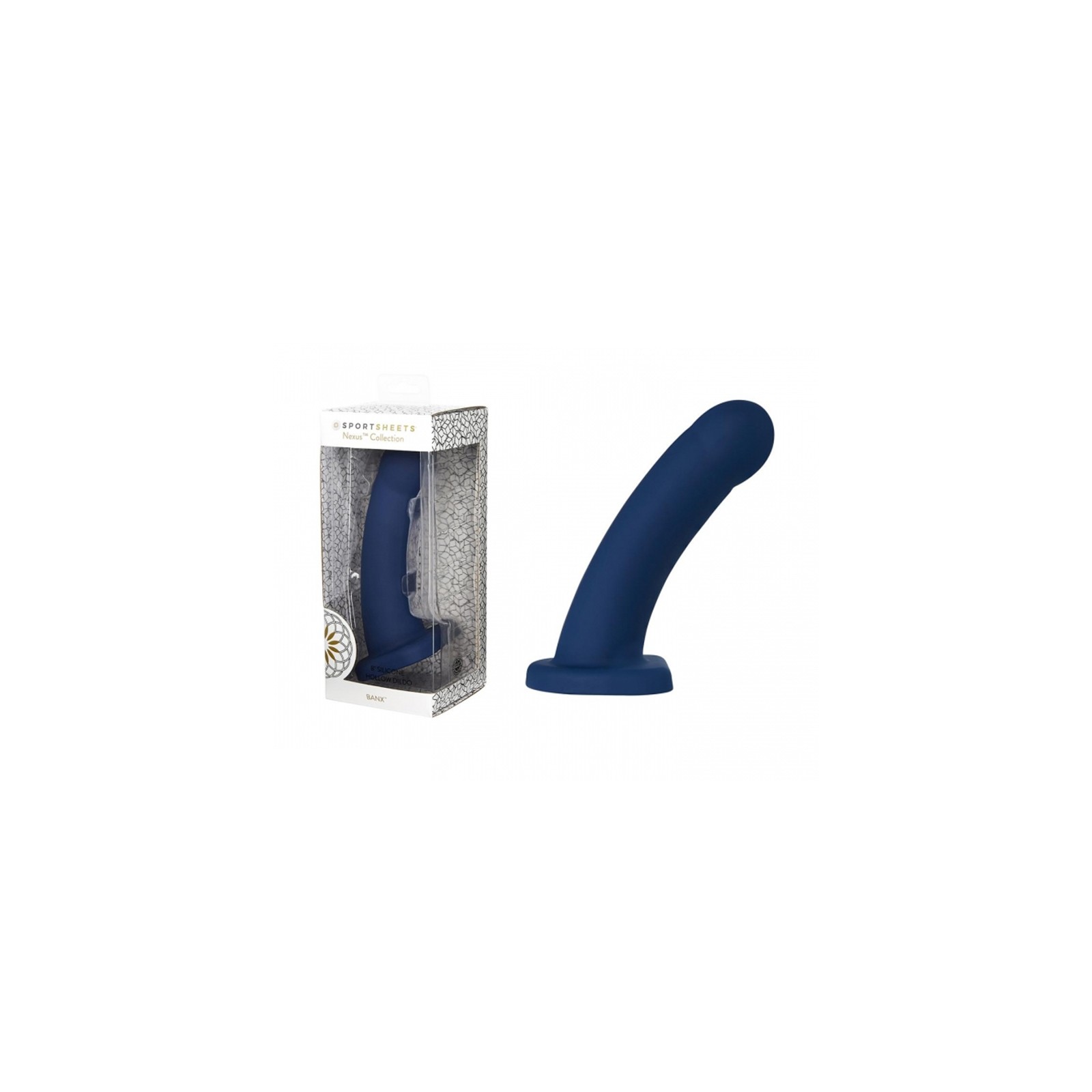 Dildo Hueco de Silicona Banx de 8 in. de Sportsheets Nexus Collection