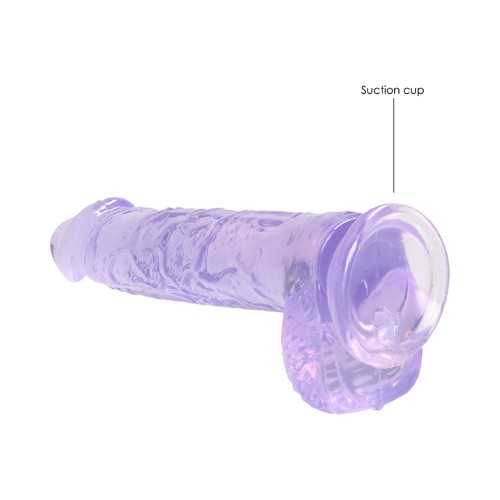 RealRock Crystal Clear Dildo Purple