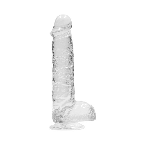 RealRock Crystal Clear 6 in. Dildo with Balls