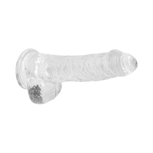 RealRock Crystal Clear 6 in. Dildo with Balls