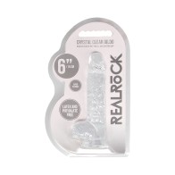 RealRock Crystal Clear 6 in. Dildo with Balls