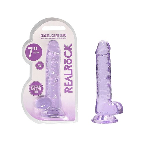 RealRock Crystal Clear 7 in. Dildo - Lifelike Experience