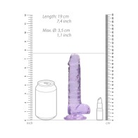 Dildo RealRock Crystal Clear de 7 Pulgadas - Experiencia Realista