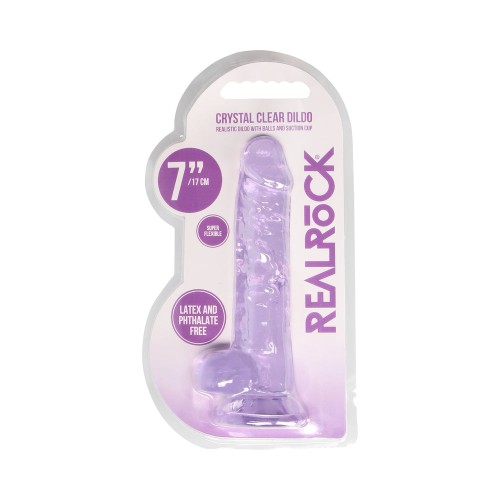 Dildo RealRock Crystal Clear de 7 Pulgadas - Experiencia Realista