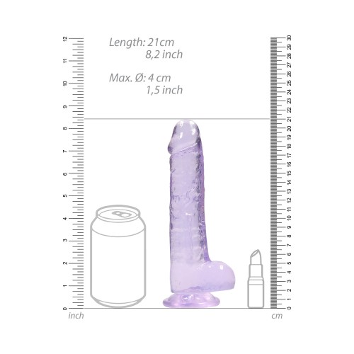 RealRock Crystal Clear 8 in. Realistic Dildo