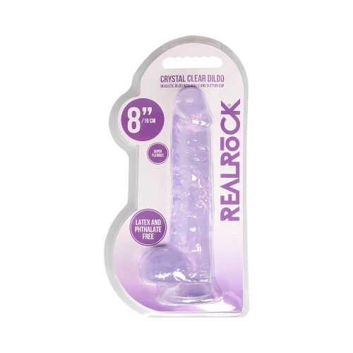 RealRock Crystal Clear 8 in. Realistic Dildo