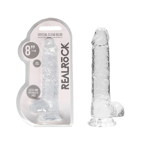 RealRock Dildo Realista Transparente - Placer en su Máxima Expresión