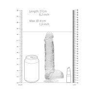 RealRock Dildo Realista Transparente - Placer en su Máxima Expresión