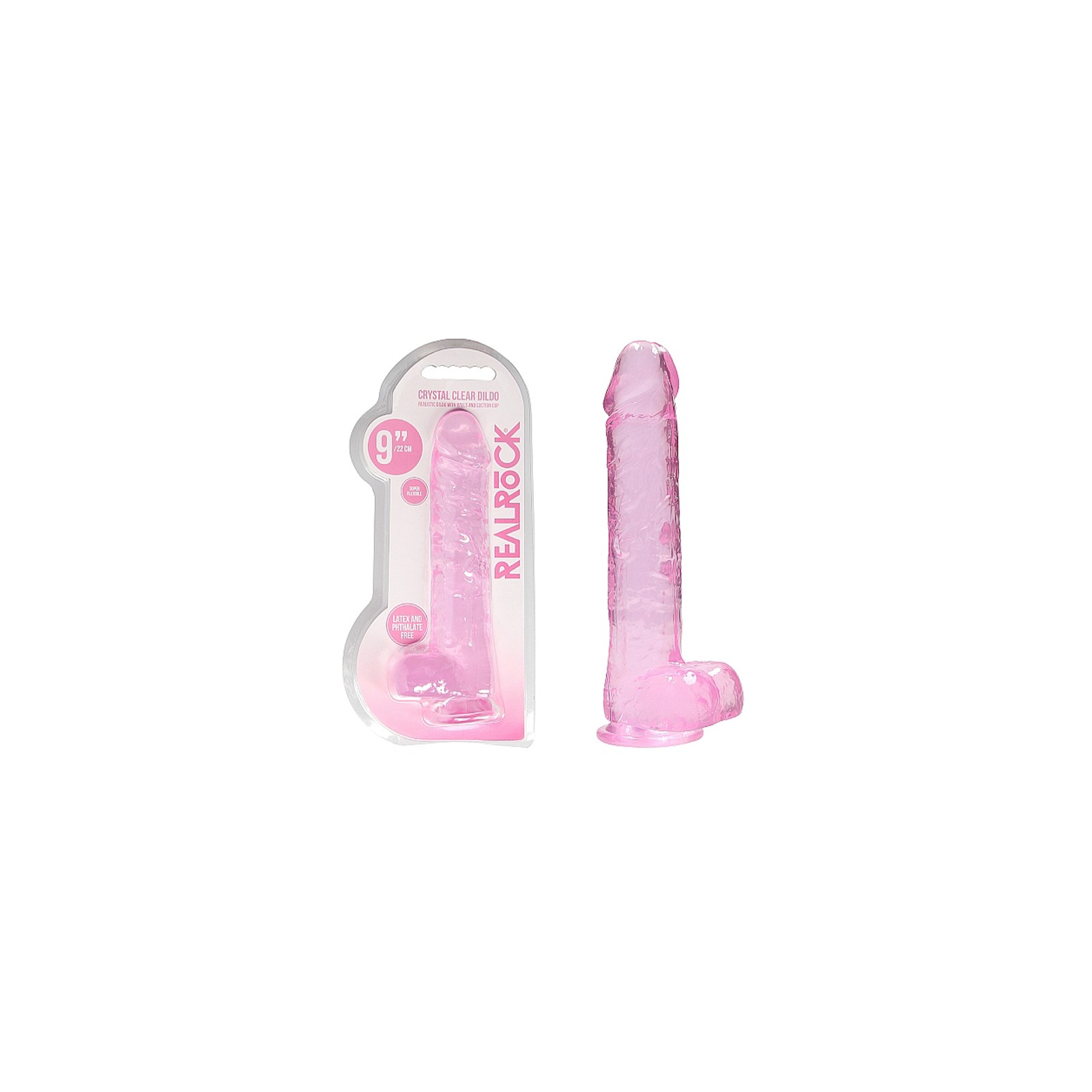 RealRock Crystal Clear Realistic Dildo with Balls