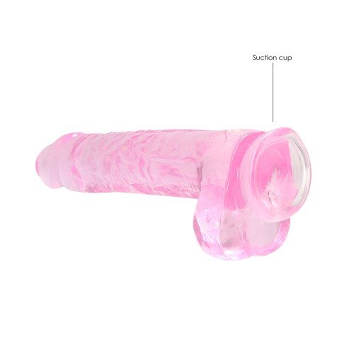 RealRock Crystal Clear Realistic Dildo with Balls