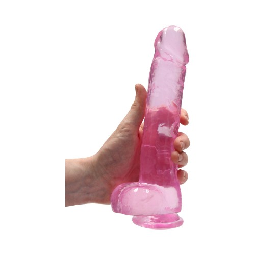 RealRock Crystal Clear Realistic Dildo with Balls