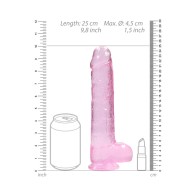 Dildo Realista Crystal Clear RealRock con Testículos