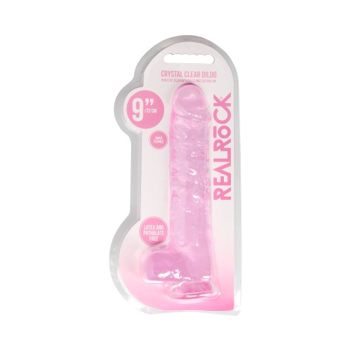 RealRock Crystal Clear Realistic Dildo with Balls