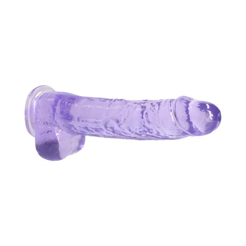 Dildo RealRock Crystal Clear de 9 Pulgadas con Testículos