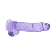 RealRock Crystal Clear 9 Inch Dildo with Balls