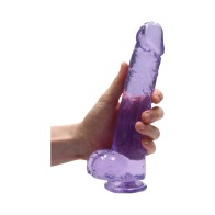 RealRock Crystal Clear 9 Inch Dildo with Balls