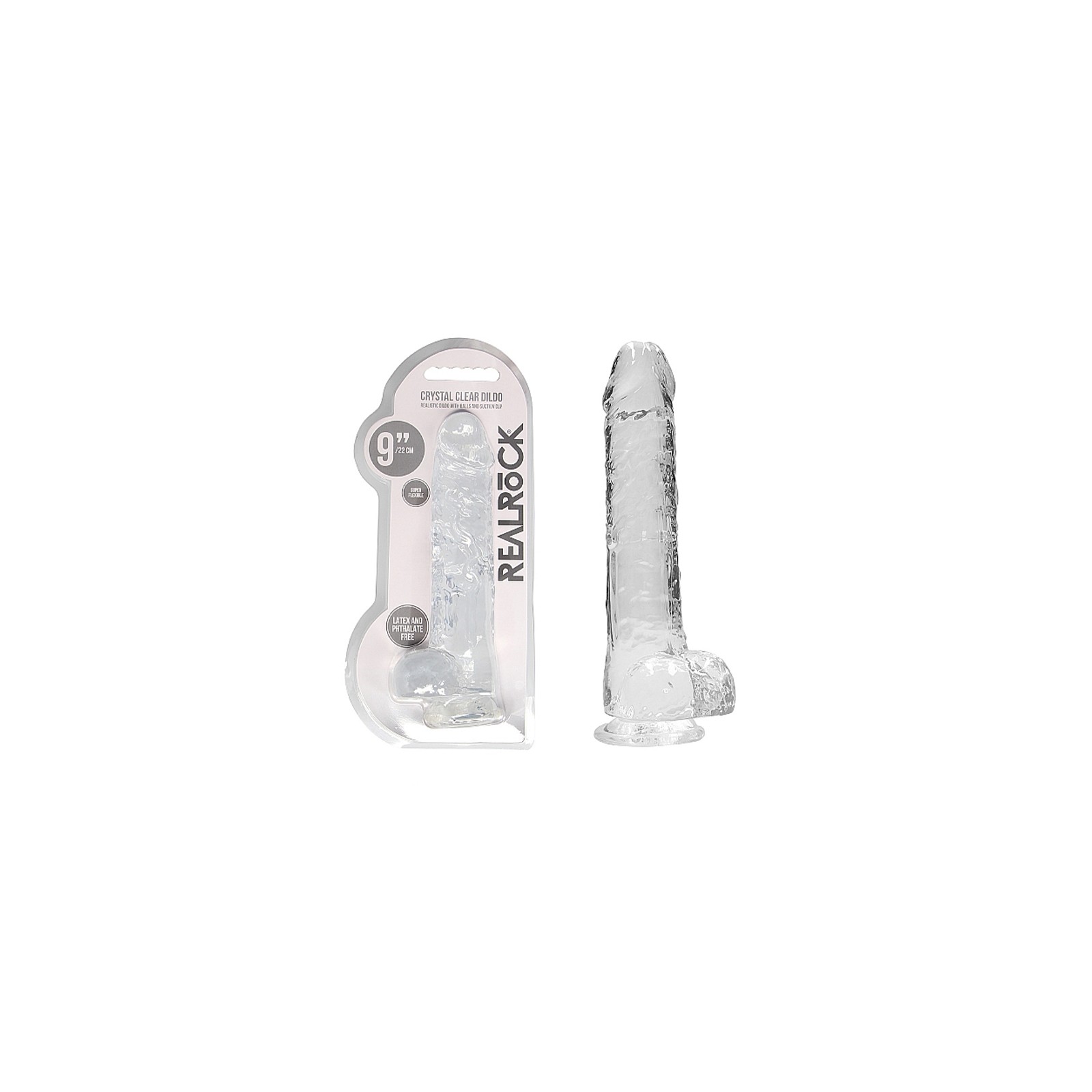 Dildo RealRock Transparente Realista con Ventosa