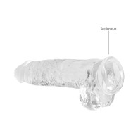 Dildo RealRock Transparente Realista con Ventosa