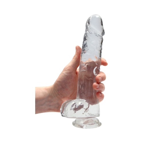 Dildo RealRock Transparente Realista con Ventosa