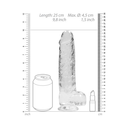 Dildo RealRock Transparente Realista con Ventosa