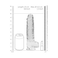 Dildo RealRock Transparente Realista con Ventosa