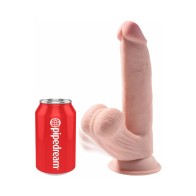 Pipedream King Cock Plus 8 in. Dildo de Triple Densidad Beige