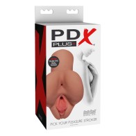 PDX Plus Pick Your Pleasure Dual Entry Stroker Tan - Ultimate Pleasure