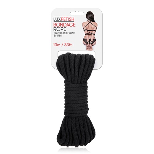 Lux Fetish Bondage Rope 33 ft Black