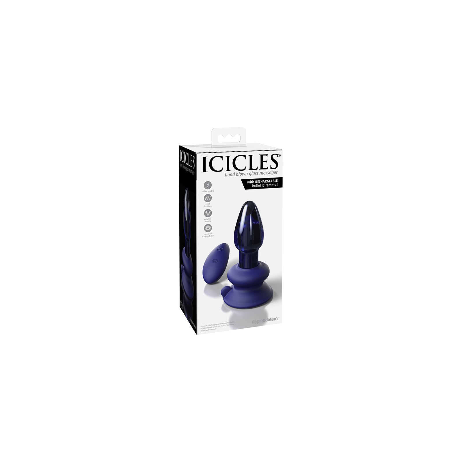 Pipedream Icicles No. 85 Glass Anal Plug - Remote-Controlled