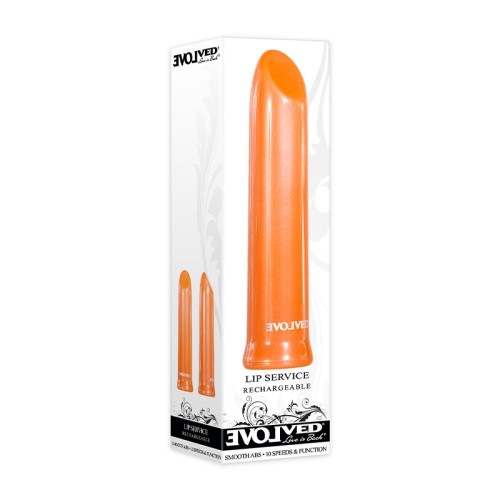 Vibrador Bullet Recargable Evolved Lip Service Naranja