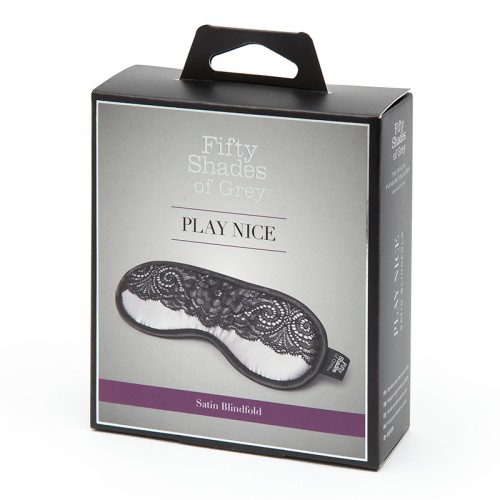 Fifty Shades Play Nice Satin Blindfold with Lace Trim