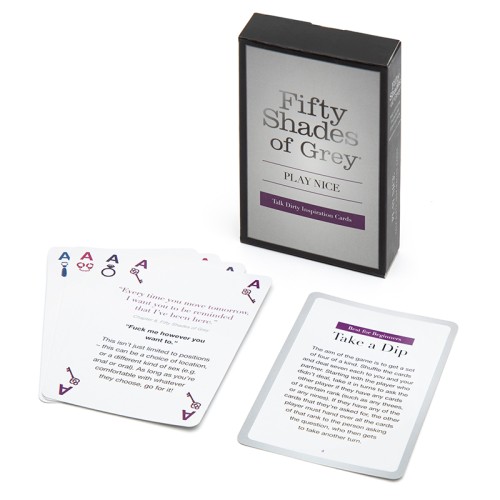 Juego de Cartas de Inspiración Fifty Shades of Grey Talk Dirty para Parejas