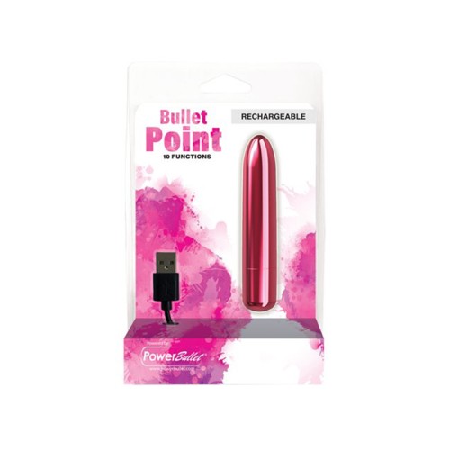 Power Bullet Point Recargable - Rosa | Vibrador Preciso