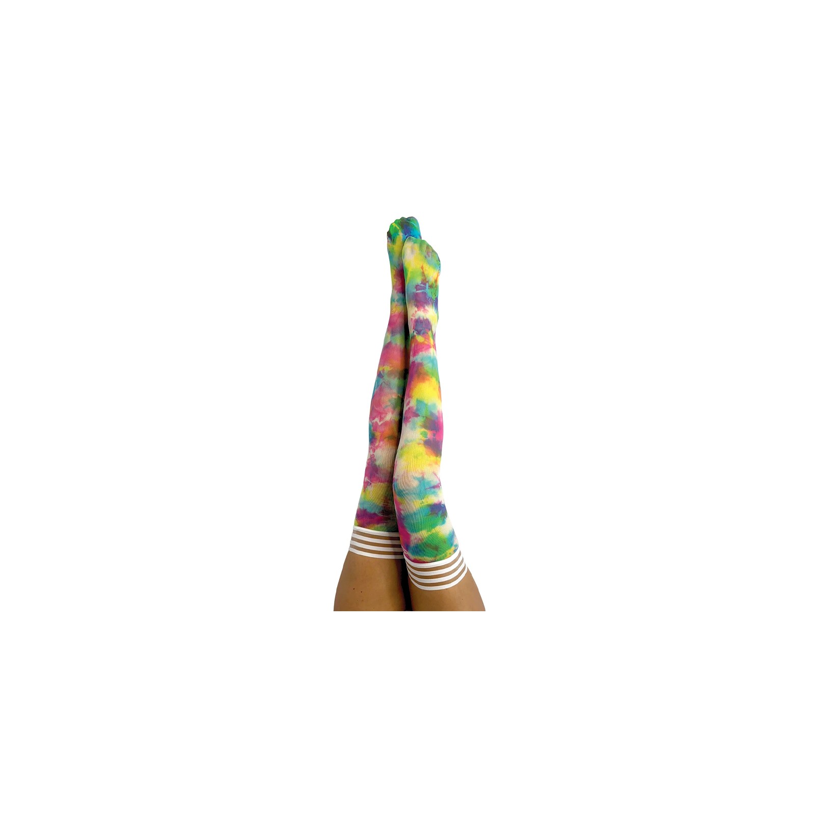 Kixies Gilly Rainbow Tie-Dye Thigh-High