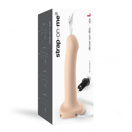 Dildo Eyacular de Silicona Strap-On-Me en Vainilla L