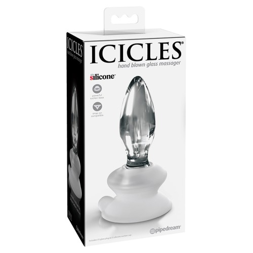 Icicles No. 91 Glass Anal Plug with Suction Cup